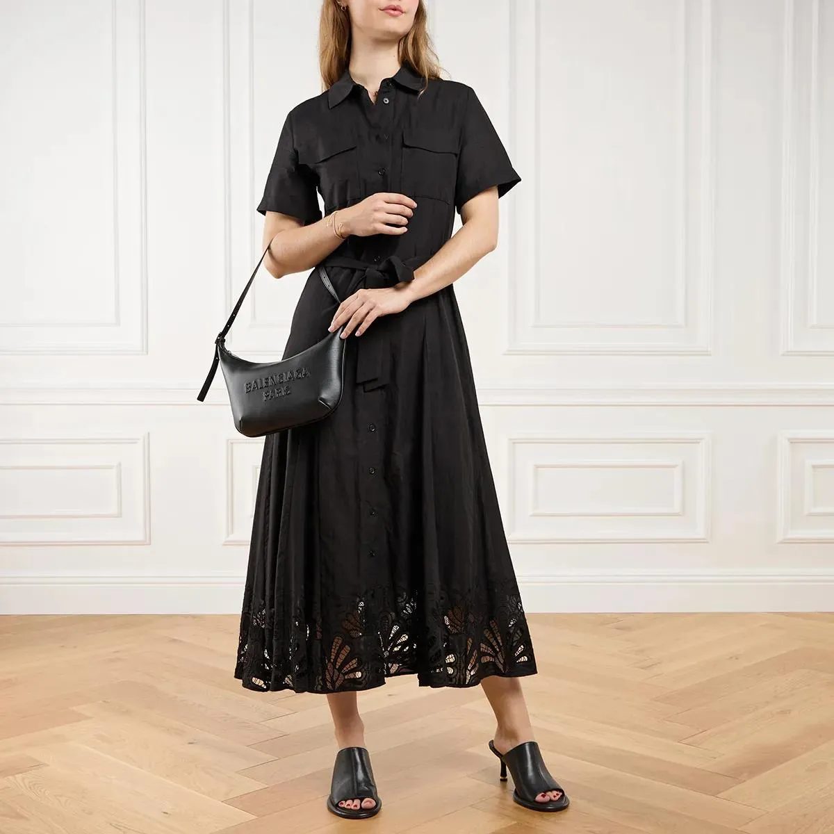   Balenciaga  Mary-Kate Sling Bag Black  Hobo Bag 