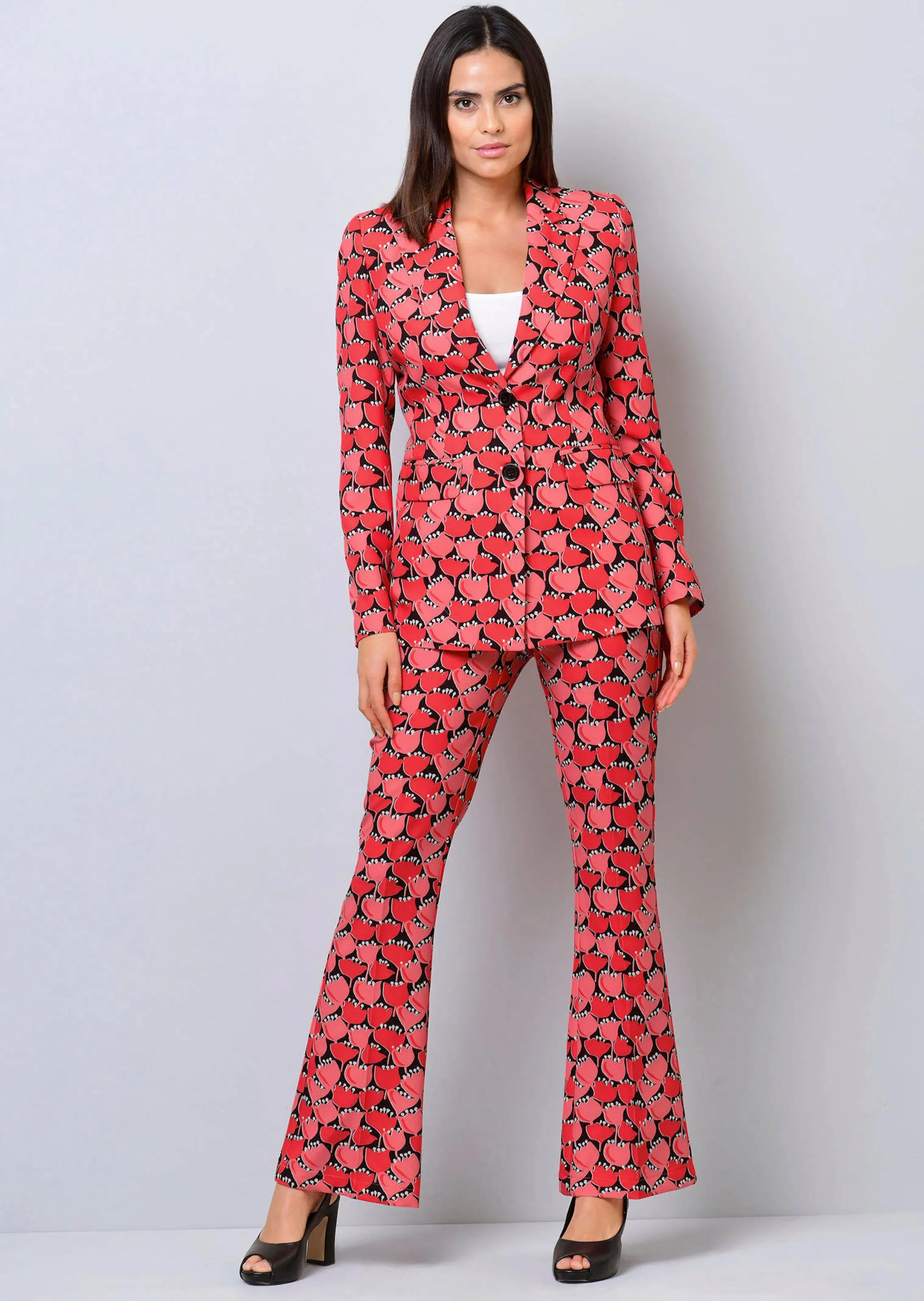 Blazer mit grafischem Druck