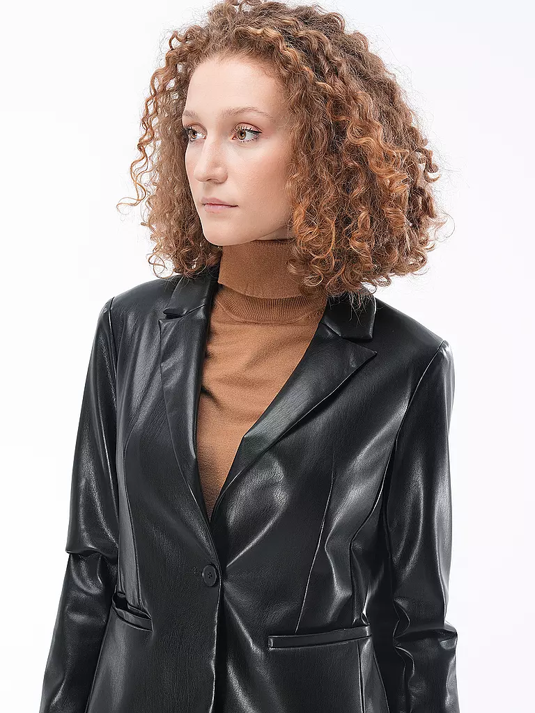 COMMA, Blazer in Lederoptik 