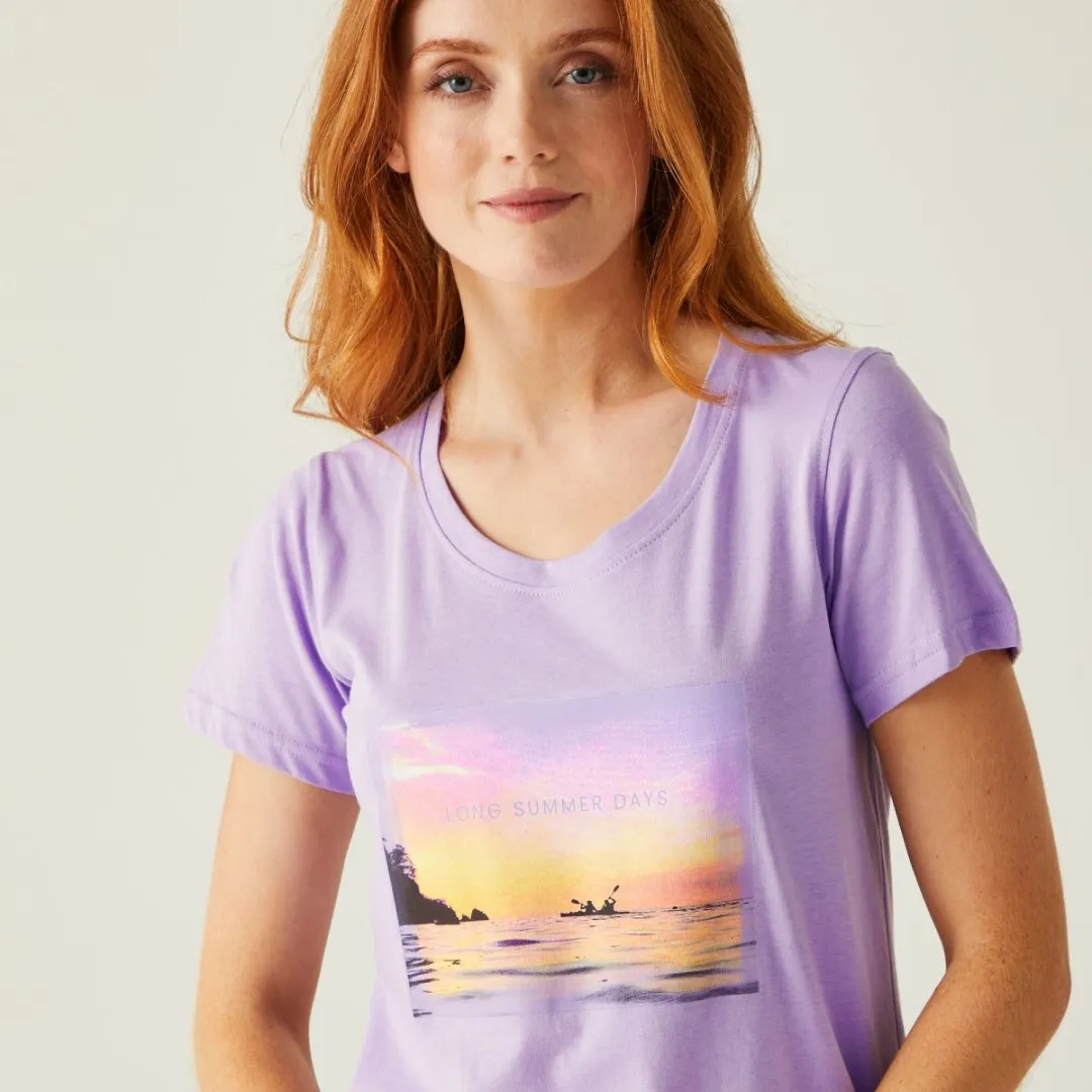 Damen-Baumwoll-T-Shirt Regatta Filandra VIII lila 44