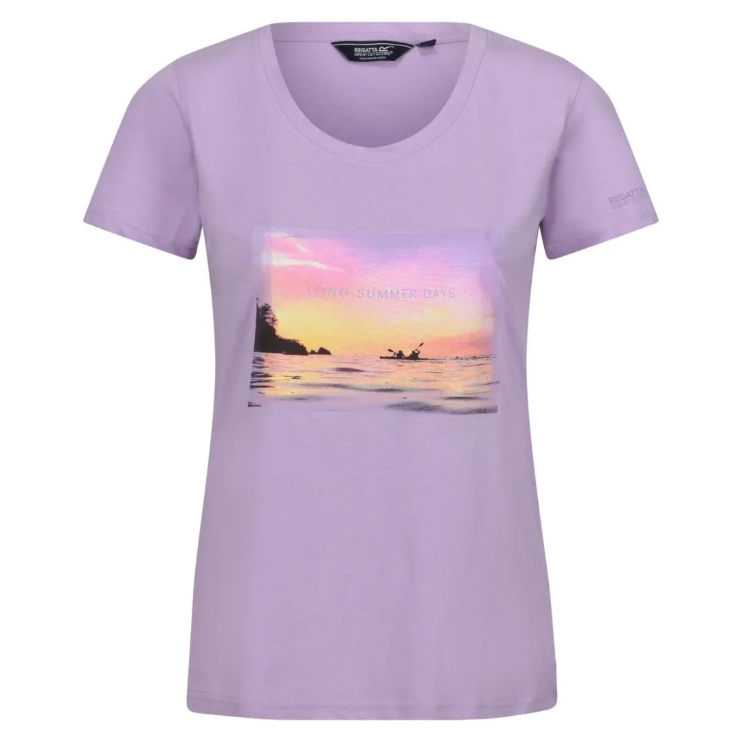 Damen-Baumwoll-T-Shirt Regatta Filandra VIII lila 44