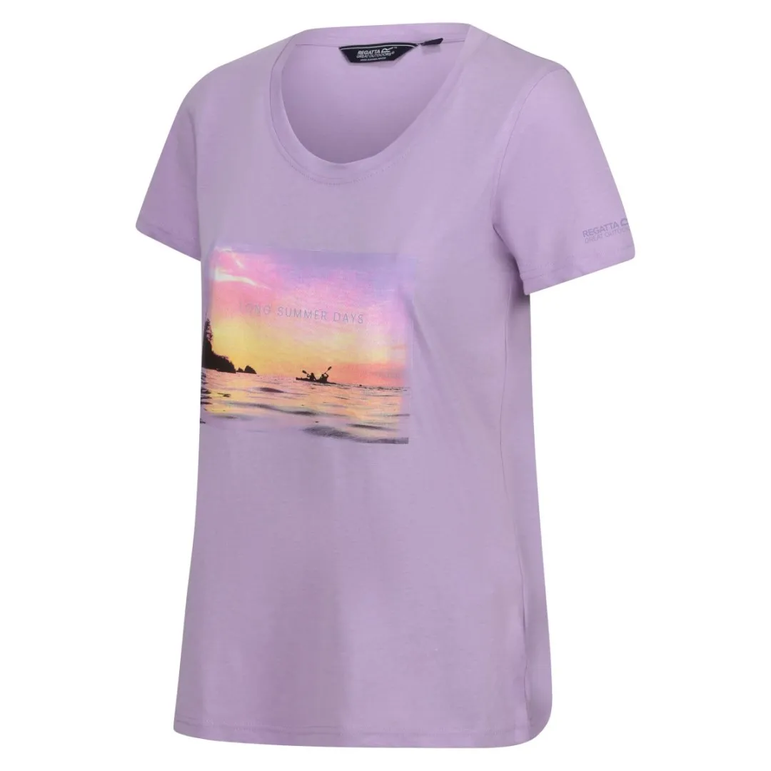 Damen-Baumwoll-T-Shirt Regatta Filandra VIII lila 44