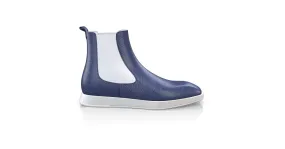 Flache Herren Stiefeletten mit Karee-Spitze
