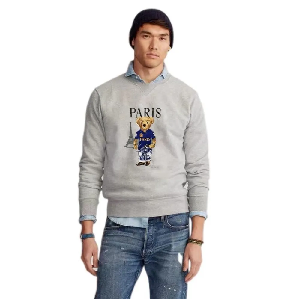 Herrenmantel Polos Herren Bär Pullover und Sweatshirt Europäischer und amerikanischer Herbst Winter Langarm lässig Plus Size Pri