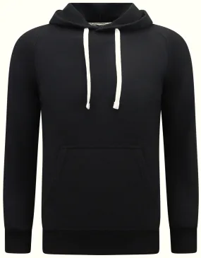 Hoodie Men - Klassische Blanco-Kapuzenpullover - Schwarz