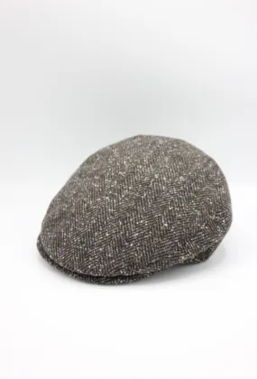 Italian wool-blend Flat Cap with flaps