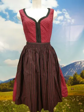 Klasse schön Baumwolle mit Herzausschnitt süßes Dirndl mit Schürze Gr.44