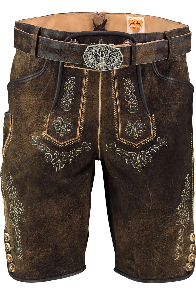 MADDOX Leder-Shorts Albstadt erde Ziegenveloursleder