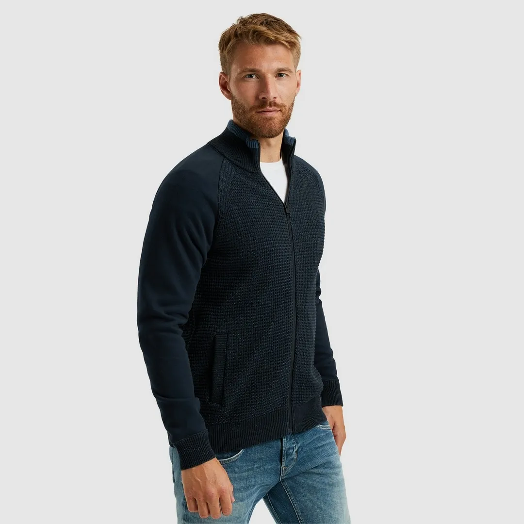 PME Legend Herren Strickjacke blau PKC2410354 5056 dark denim