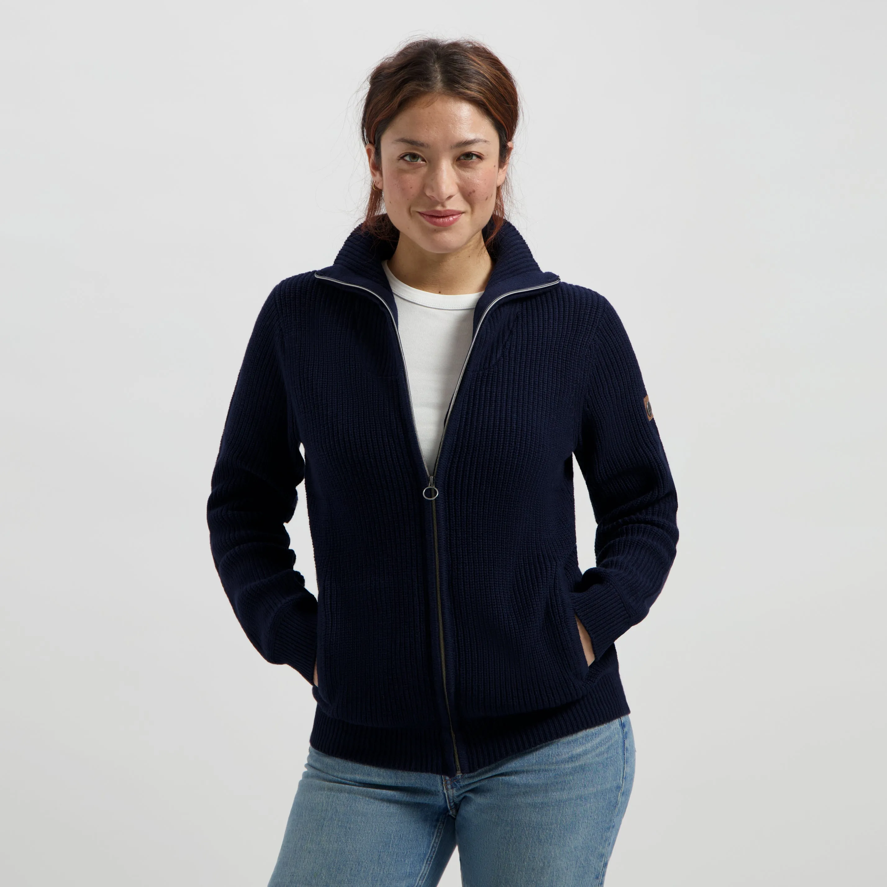 Snowdon - Strickjacke Kaschmir/Baumwollmischung - Damen - Marine