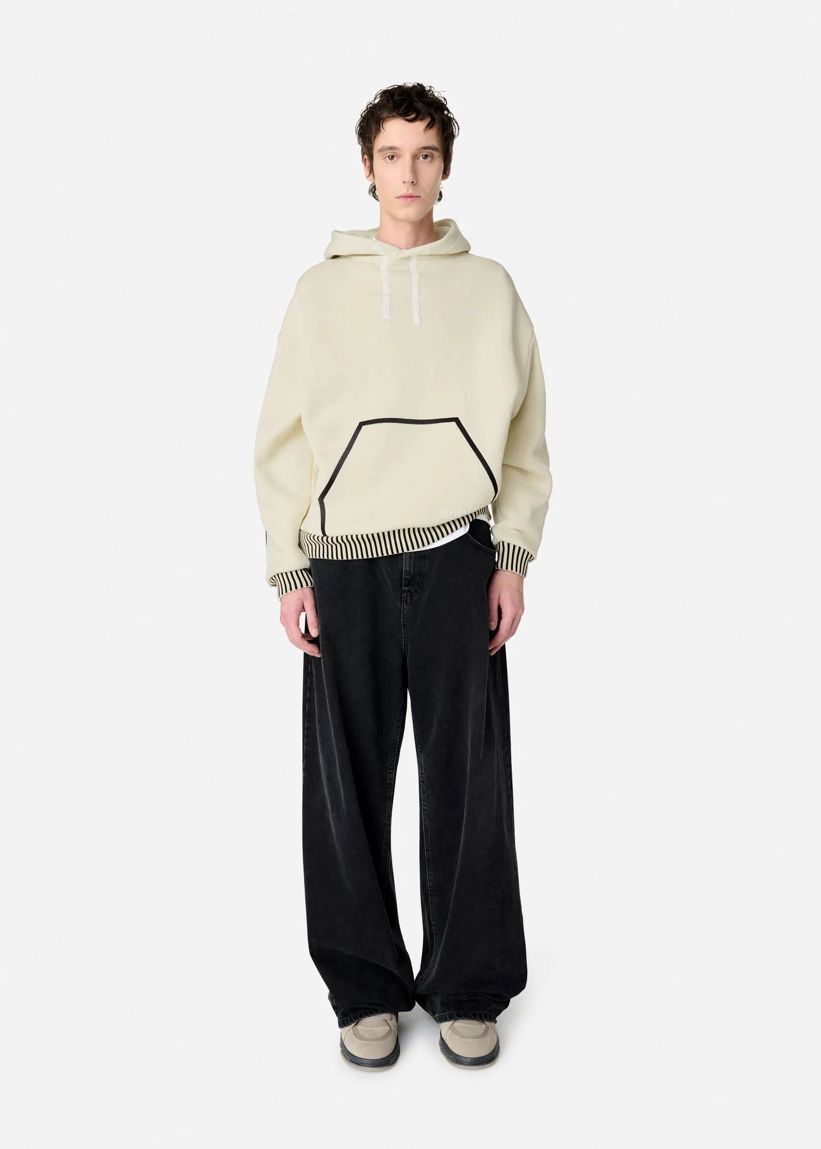 Sweatshirt AXEL ARIGATO Relaxed-Fit Hoodie with Striped Trim A2974003
