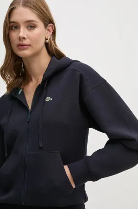 Sweatshirt Lacoste Navy Blue Zip-Up Hoodie With Applique SF2669
