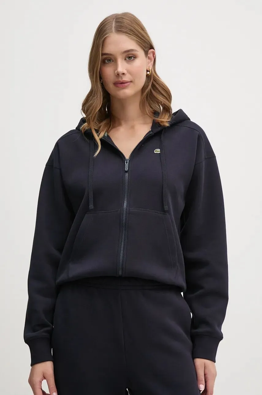 Sweatshirt Lacoste Navy Blue Zip-Up Hoodie With Applique SF2669