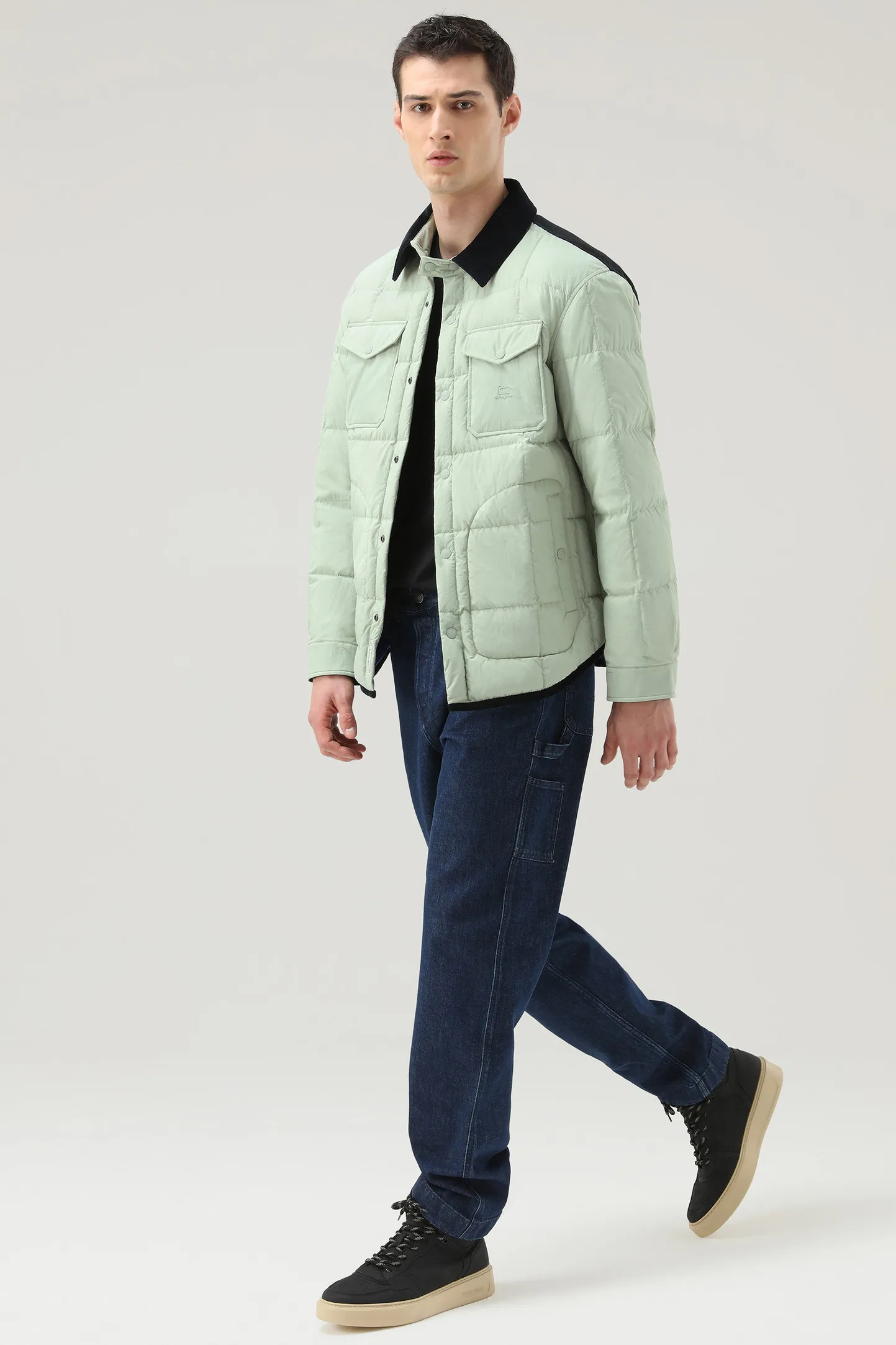 WOOLRICH Padded Nylon Taslan Overshirt Heritage Terrain  